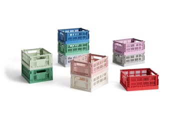 HAY Colour Crate Mini 13x17 cm 2-pack - Light grey - HAY