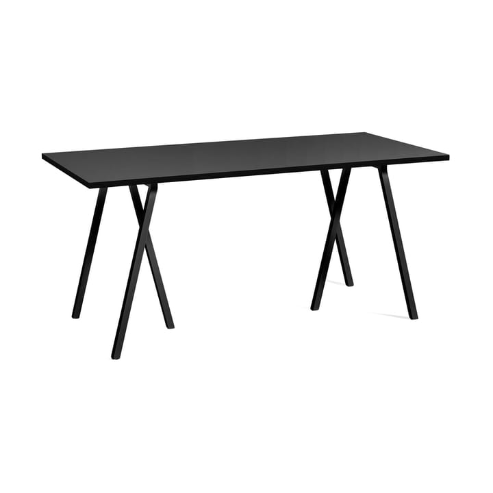 Loop Stand incl. support matbord 77,5x160 cm - Black-black linoleum-black ash - HAY