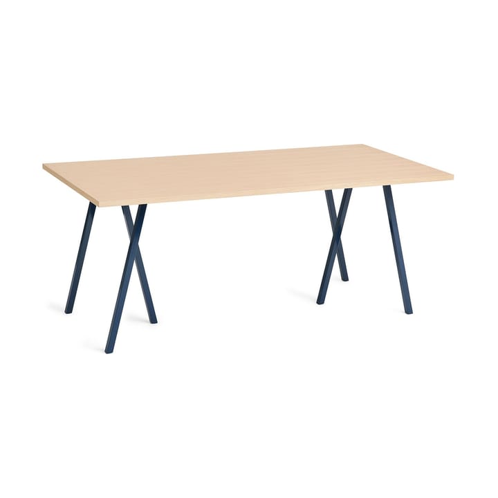 Loop Stand incl. support matbord 87,5x180 cm - Deep blue-clear lacq. oak - HAY