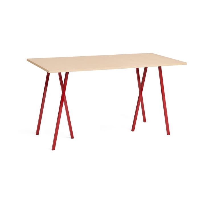 Loop Stand incl. support matbord 87,5x180 cm - Maroon red-clear lacq. oak - HAY