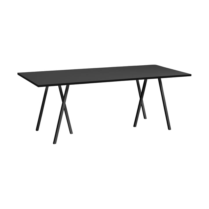 Loop Stand incl. support matbord 92,5x200 cm - Black-black linoleum-black ash - HAY