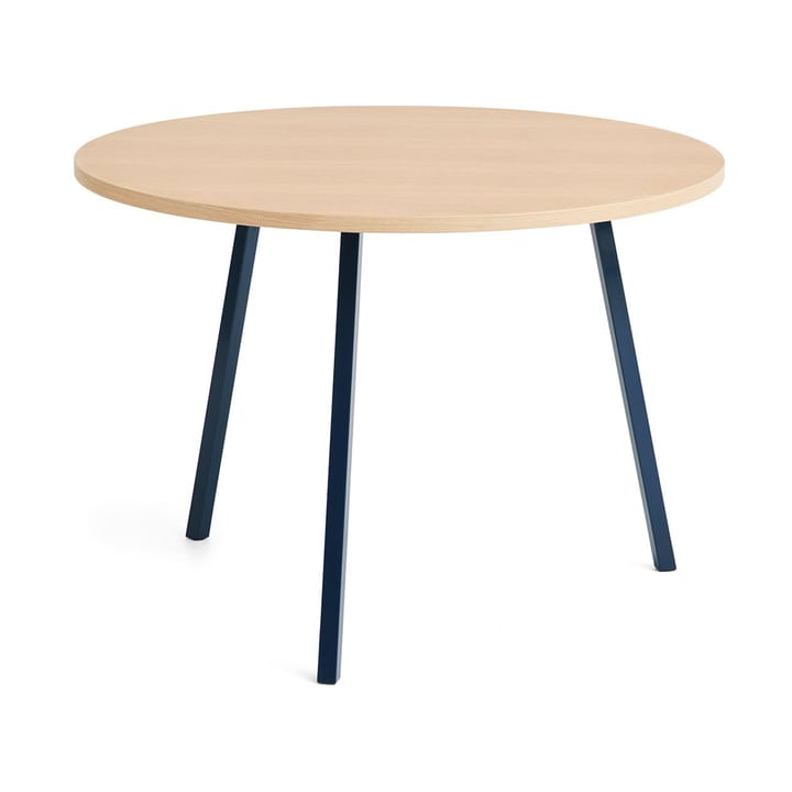 Loop Stand matbord Ø105 cm - Deep blue-clear lacq. oak - HAY