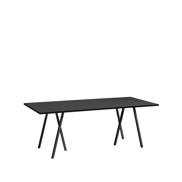 Loop Stand matbord - Black linoleum-black, 200 cm - HAY