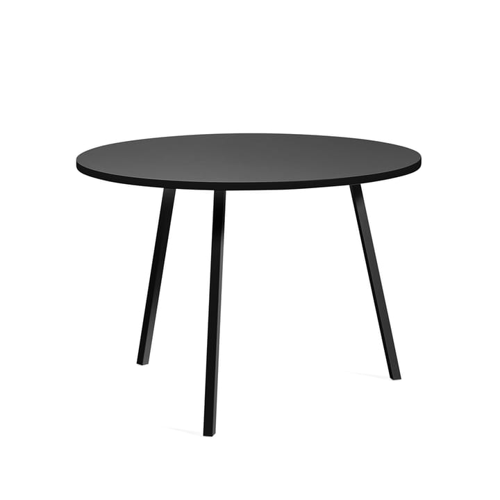 Loop Stand matbord runt - Black linoleum-black, Ø105 cm - HAY