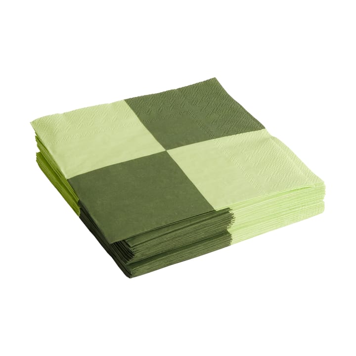 Pattern Dinner Check servett 40x40 cm 20-pack - Light green-dusty green L - HAY