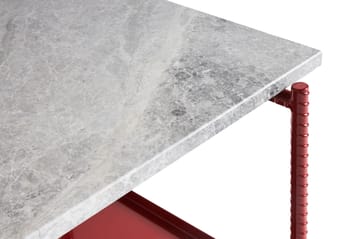 Rebar sidobord 75x44x55 cm - Grey marble-barn red - HAY