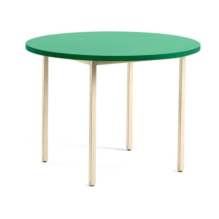 Two-Colour matbord Ø105 cm - Ivory-green mint - HAY