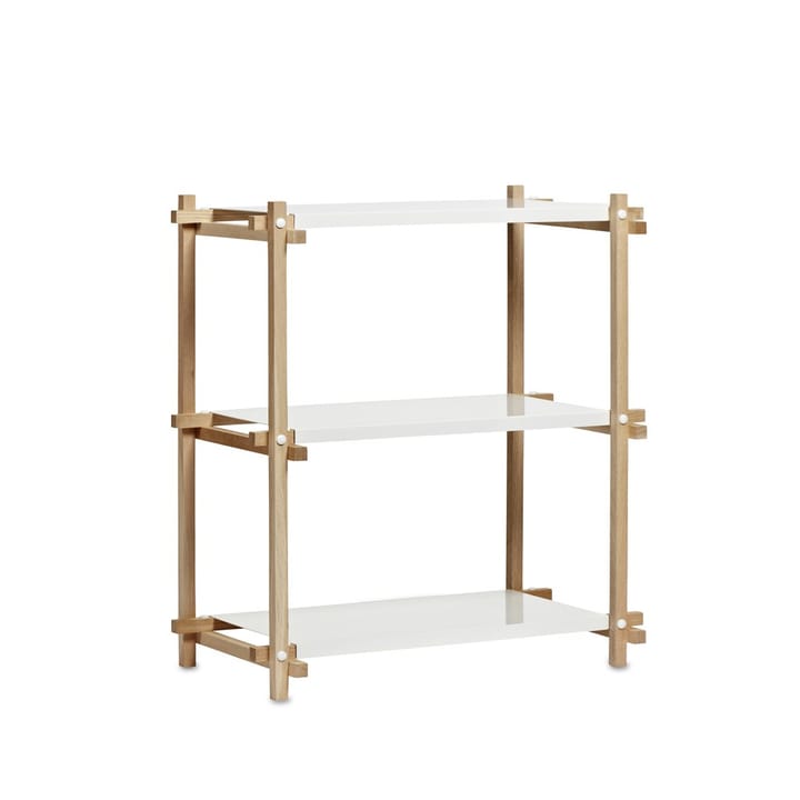 Woody Column hylla - Oak-white lacquered shelf, low - HAY