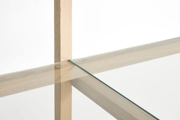 Woody hylla - Oak-clear glass, low - HAY