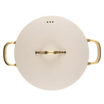 Heirol Royal Pearl gryta med lock Ø28 cm - Vit-guld - Heirol