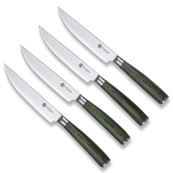 Hexclad köttknivar 4-pack 13 cm - Grön - Hexclad