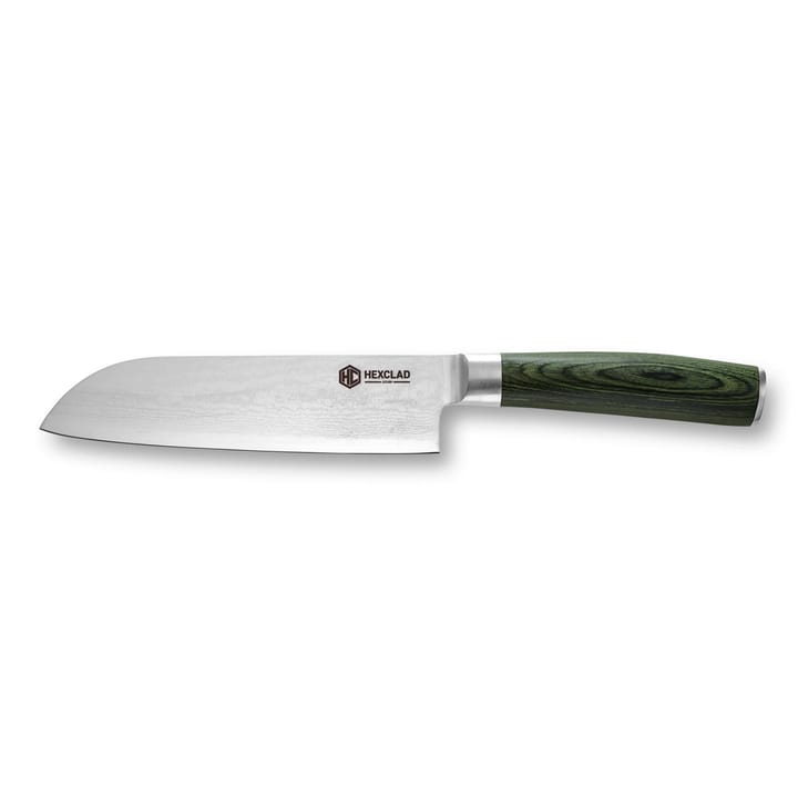 Hexclad Santoku 67-lager Damaskus 18 cm - Grön - Hexclad