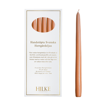 Herrgårdsljus 30 cm 6-pack - Aprikos - Hilke Collection