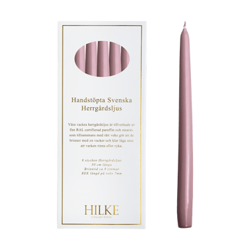 Herrgårdsljus 30 cm 6-pack - Rosa Metallic - Hilke Collection