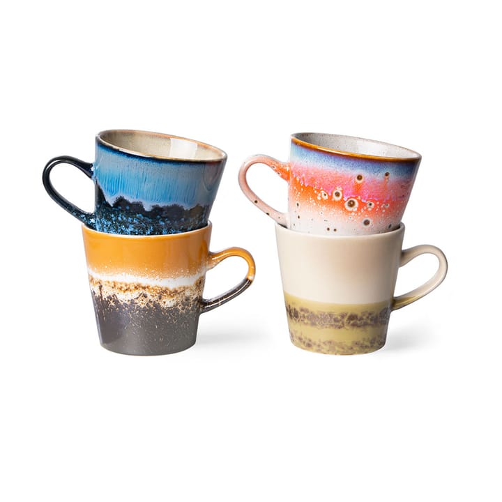 70s ceramics Americano Kopp 4-pack 26 cl - Pegasus - HKliving