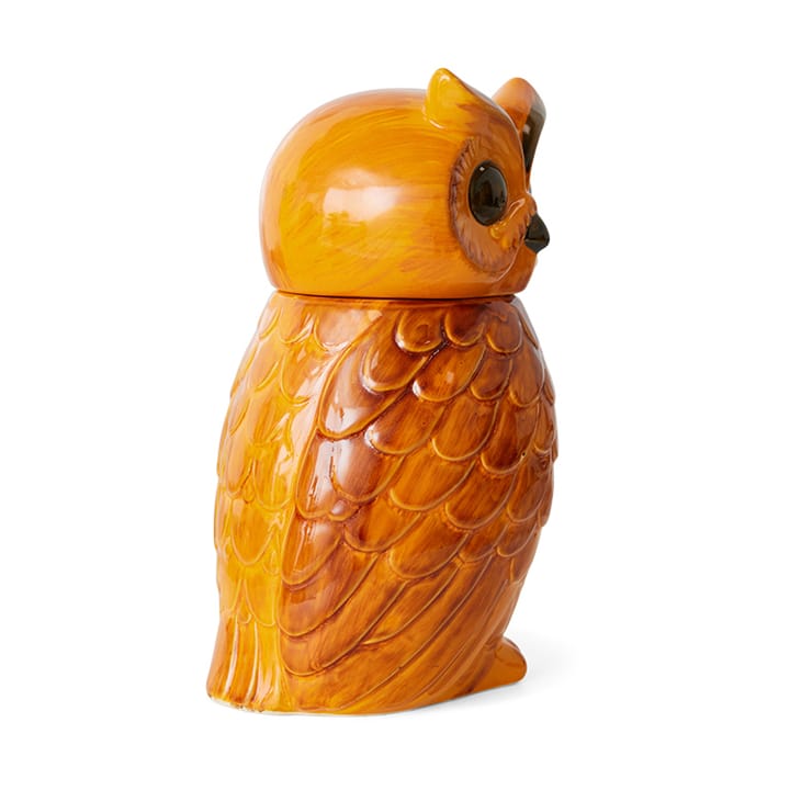 Ceramisk owl förvaringsburk - Tangerine - HKliving