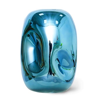 HK Objects glasvas 21,5 cm - Blue chrome - HKliving