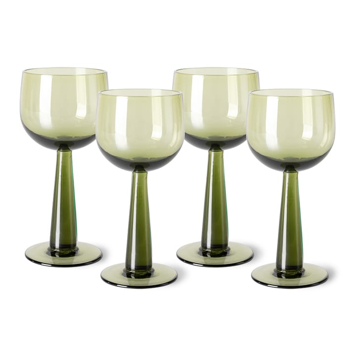 The Emeralds Vinglas 4-pack 20 cl - Olivgrön - HKliving