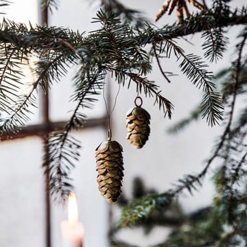 Cone julgranshänge 6,5 cm 2 delar - Guld - House Doctor