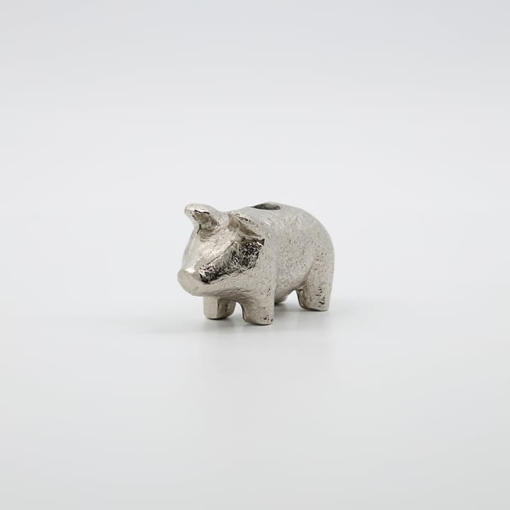 Pig ljusstake 5 cm - Antiksilver - House Doctor