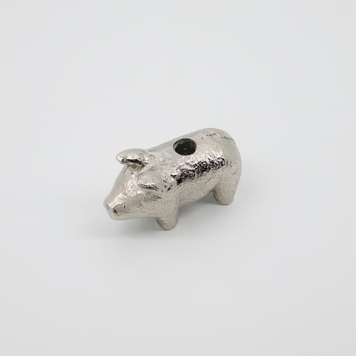 Pig ljusstake 5 cm - Antiksilver - House Doctor