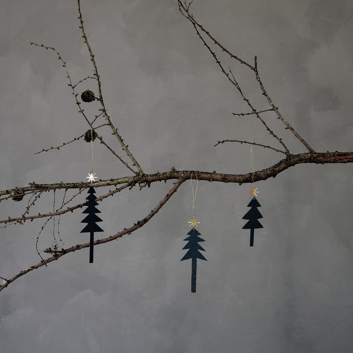 Tree with Star julhänge 3-pack - Svart - House Doctor