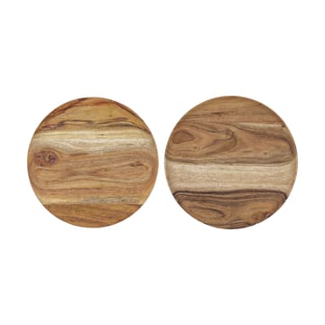 Wood bricka Ø17,5 cm 2-pack - Natur - House Doctor