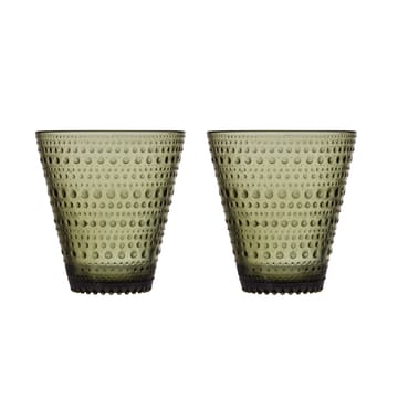 Kastehelmi glas 30 cl 2-pack - mossgrön - Iittala