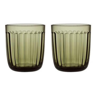 Raami dricksglas 26 cl 2-pack - Mossgrön - Iittala