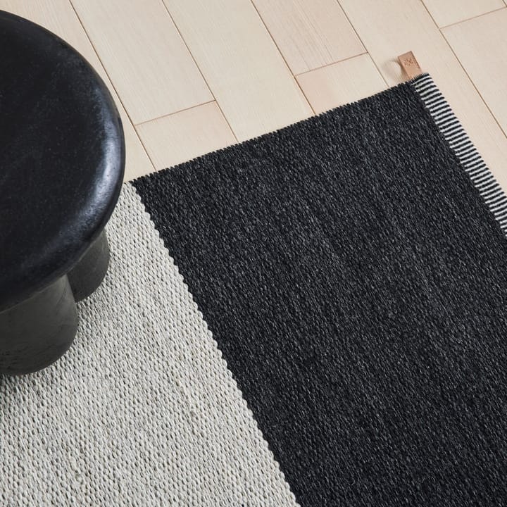 Wide Stripe Icon gångmatta, Midnight black 200x85 cm Kasthall