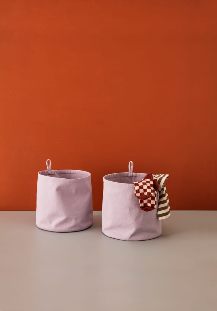 Kid's Base förvaring textil cylinder 2-pack, Lila Kid's Concept