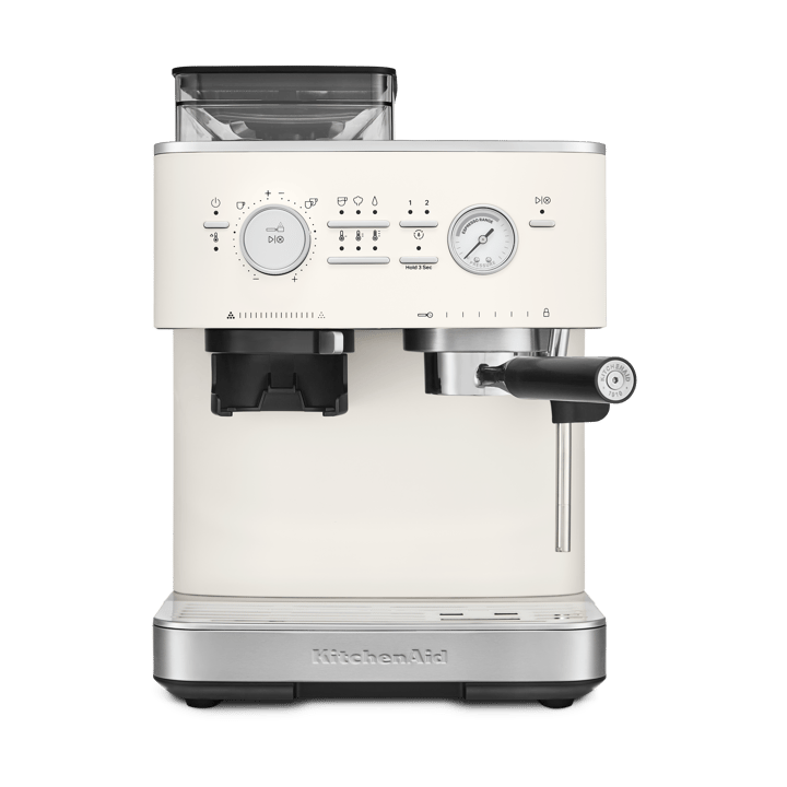 KitchenAid halvautomatisk espressomaskin med kvarn - Porcelain white - KitchenAid