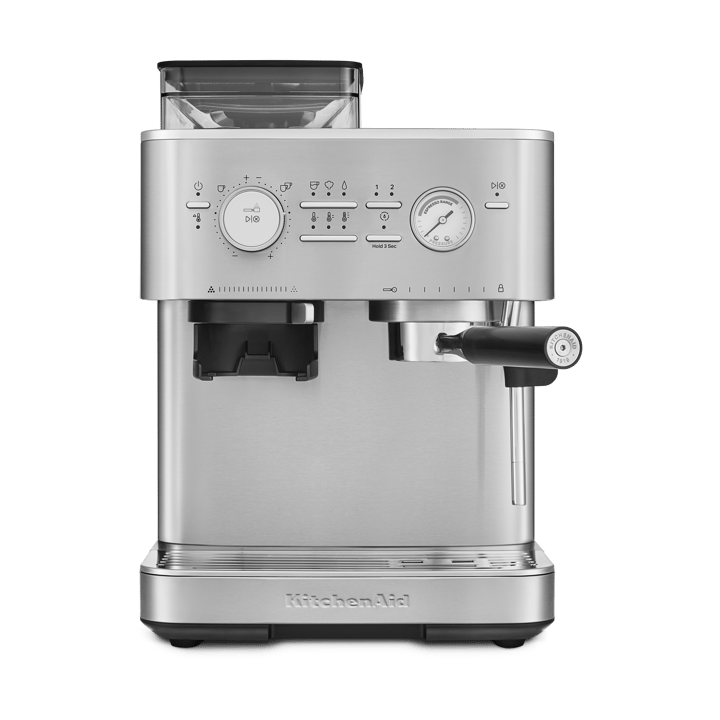 KitchenAid halvautomatisk espressomaskin med kvarn, Stainless steel KitchenAid