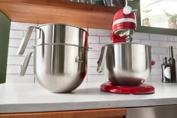 KitchenAid skål rostfritt stål med J-handtag 6,6 L - Brushed stainless steel - KitchenAid