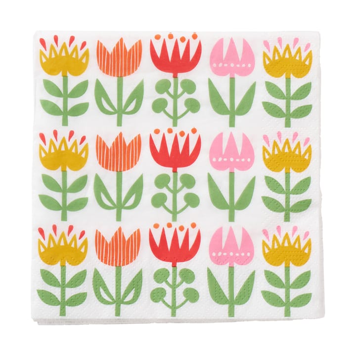 Tulip servett 33x33 cm 20-pack - Multi - Klippan Yllefabrik