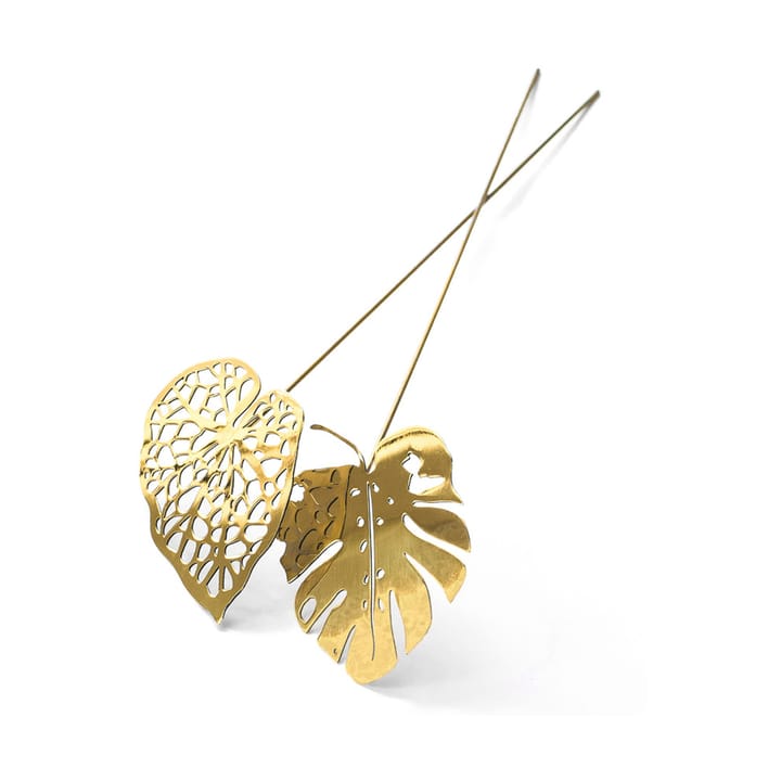 Brass leaves dekoration 2-pack - Water - KLONG