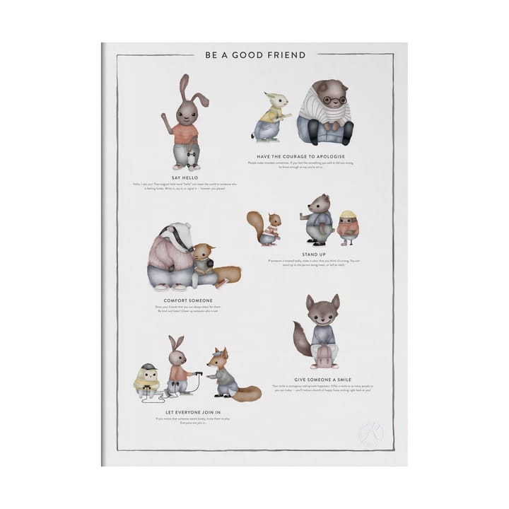 Be a good friend poster, 50x70 cm Kunskapstavlan®