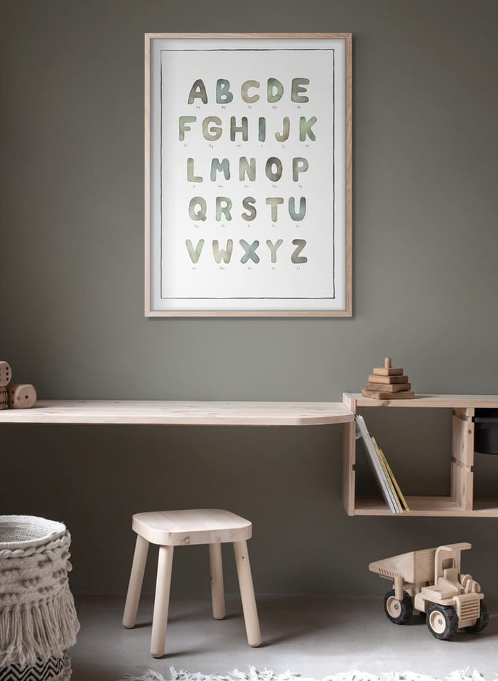 The alphabet watercolour poster, 30x40 cm Kunskapstavlan®