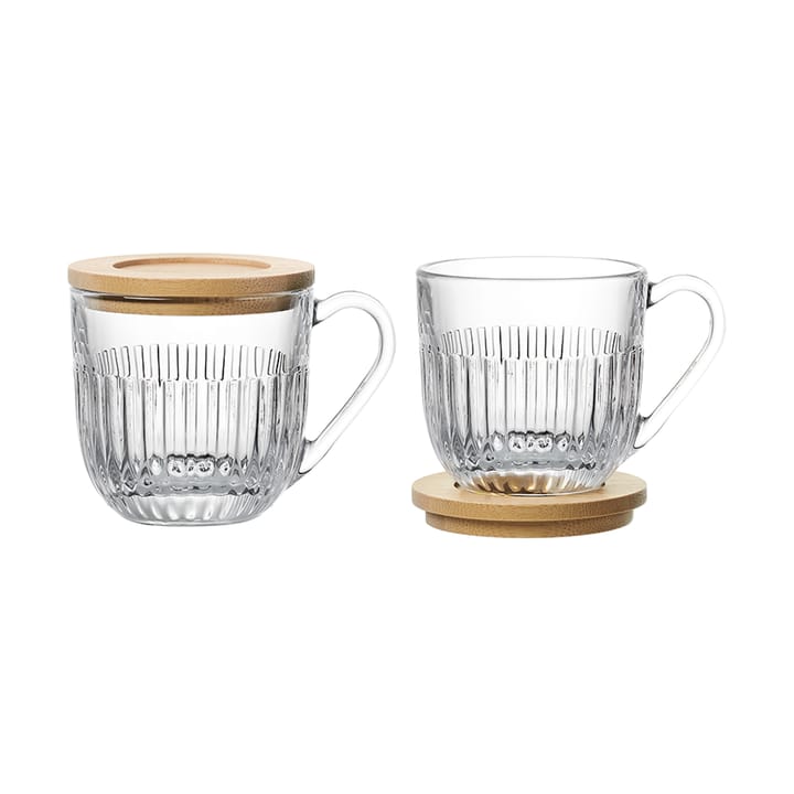 Ouessant mugg med lock/fat 2-pack, Transparent La Rochère