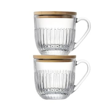 Ouessant mugg med lock/fat 2-pack - Transparent - La Rochère