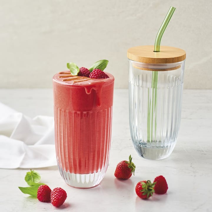 Ouessant smoothieglas med lock och sugrör 43 cl, Transparent La Rochère