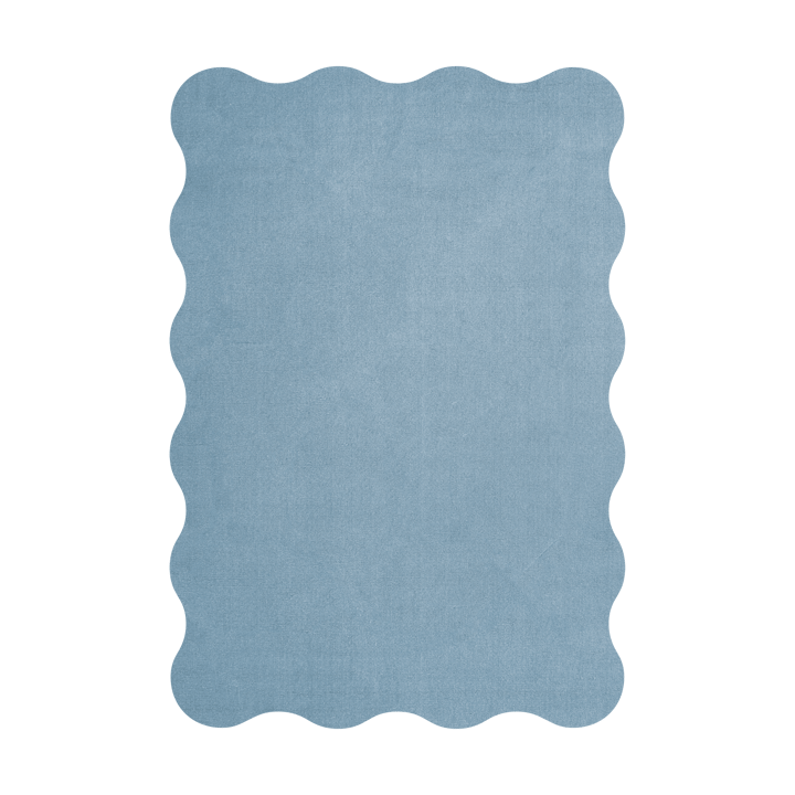 Scallop ullmatta 180x270 cm - Soft blue - Layered