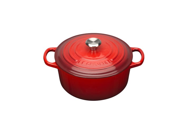 Le Creuset rund gryta Ø22 cm, Cerise Le Creuset