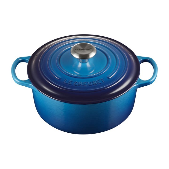 Le Creuset Signature rund gryta 4,2 l - Azure blue - Le Creuset