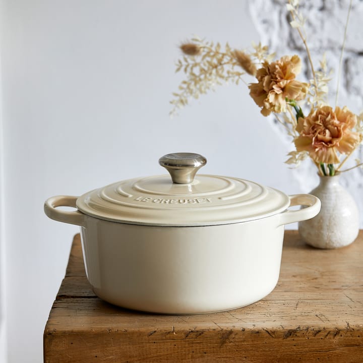 Le Creuset Signature rund gryta 4,2 l, Meringue Le Creuset