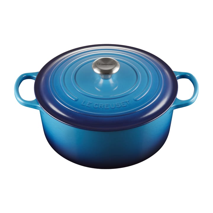 Le Creuset Signature rund gryta 6,7 l - Azure blue - Le Creuset