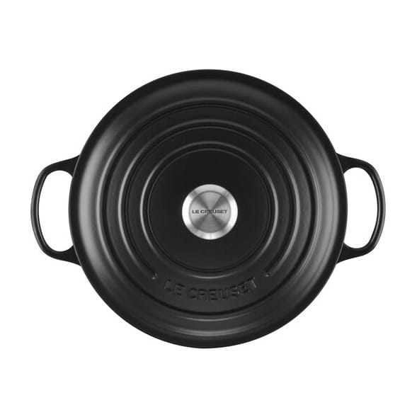 Le Creuset Signature rund gryta 6,7 l, Matte black Le Creuset