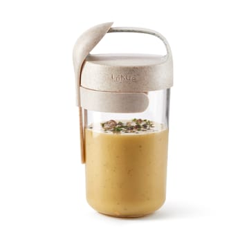 Lékué To Go burk organic med sked beige - 0,4 L - Lékué