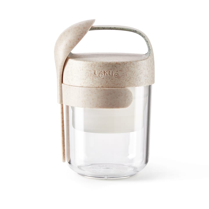 Lékué To Go burk organic med sked beige - 0,6 L - Lékué