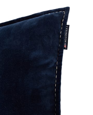 1993 Logo Organic Cotton Velvet kudde 40x60 cm - Denim blue - Lexington